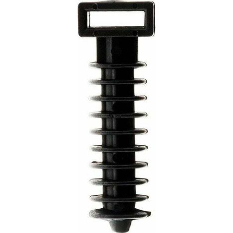 Lot de 100 embases à chevilles noir. (1/4)
