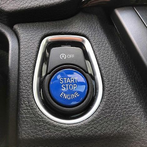 Tapa del botón pulsador de arranque del motor para BMW con chasis G/F, con función de arranque y parada. (1/4)