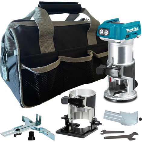 Makita DRT50Z 18V Cordless Brushless Laminate Router Trimmer + Bevel Base + Bag (1/4)