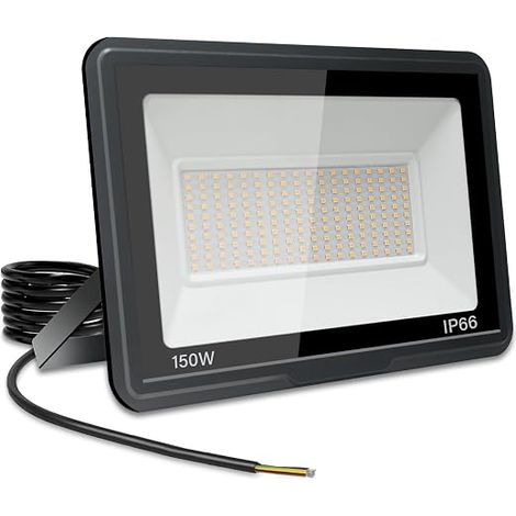 Outdoor LED Floodlight, 15000 W, 15000 LM 6000 K Cool White LED Spotlight, IP66 Waterproof Outdoor Lighting, 180 LEDs, Flexible Installation, Lamp for Garden, Patio and Security, No Plug (1/5)
