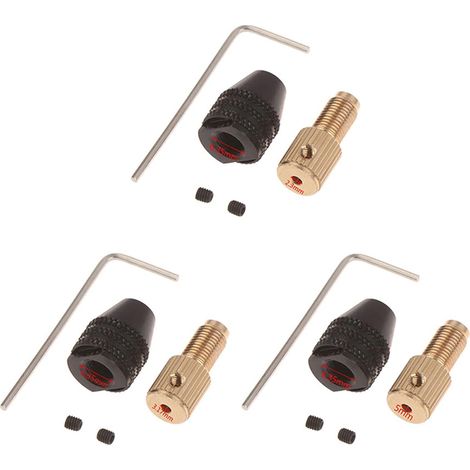 Spannzangenhalter, 2,3 mm/3,17 mm/5 mm, Metall, Elektromotorwelle, Bohrfutterbefestigung, Sechskant-Adapter (1) (1/5)