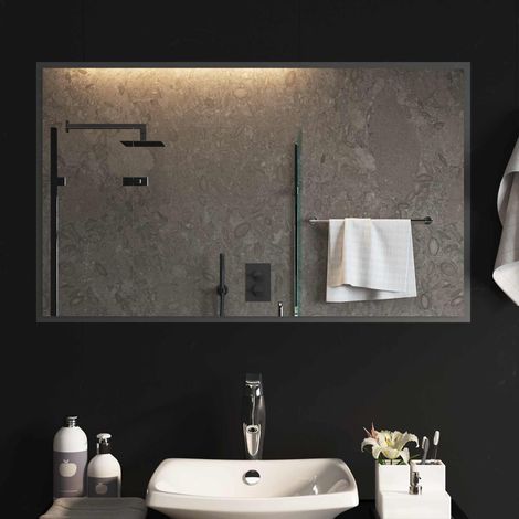 Teenpull – LED-Badezimmerspiegel Transparent 100 x 60 cm Gehärtetes Glas (1/5)