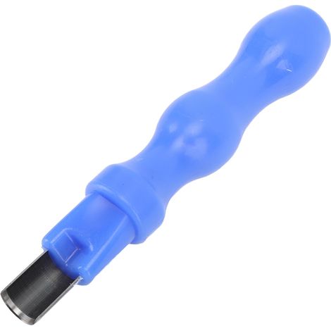 Couteau à gouge manuel en acier rapide pour découpe bandeaux néon et bandes silicone, coupe en angle arrondi bleu (1/5)