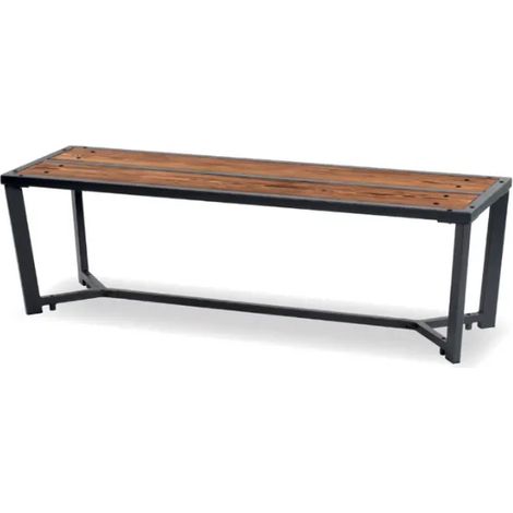 Panca Libra 234 Giochipark legno metallo zincato verniciato 150x45x45h - Grigio Micaceo/Marrone