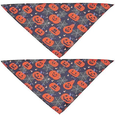 Lot de 2 bavoirs pour chien, décorations d'Halloween (1/3)