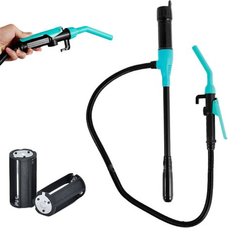 Irovami Pompe de transfert de carburant électrique 3GPM, siphon portable avec buse de contrôle de débit réglable pour voiture et camping-car (bleu) (1/5)