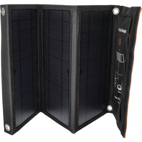 Panel solar portatil 21W 18V Cargador solar plegable con 2 puertos USB monocristalino kit