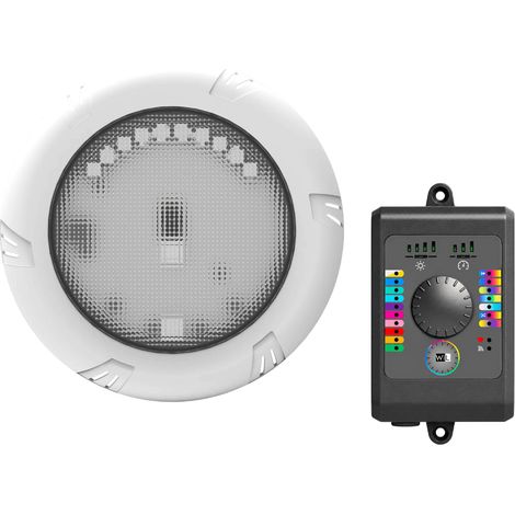 Projecteur Noria RGB avec enjoliveur blanc + Kit BRIO WIL CCEI
