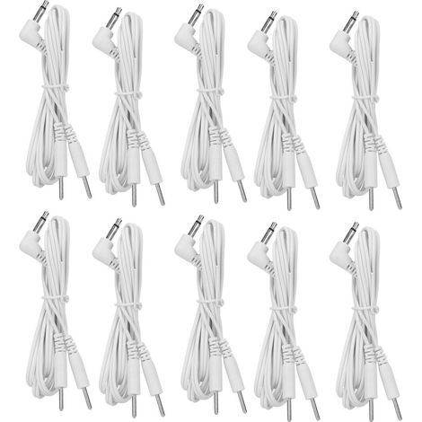 10 fils d'électrodes DC 3.5mm pour appareil TENS et électrothérapie - Lot de 10 (1/5)