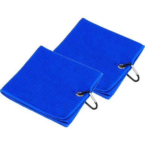 Lot de 2 serviettes de yoga en microfibre pour le fitness, la course à pied et l'entraînement. Absorbe la transpiration. Accessoires de sport, bleu royal. (1/5)