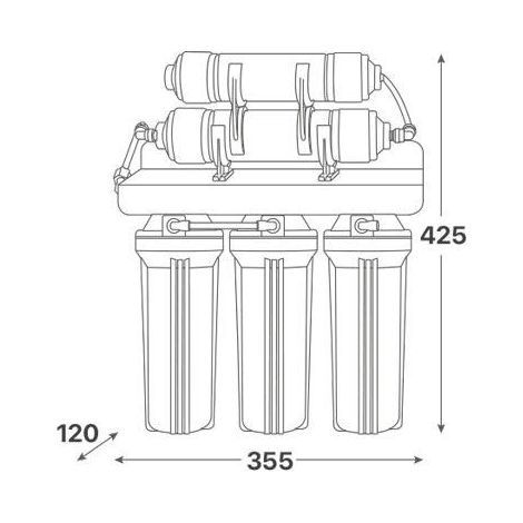 MIDEA Osmosis Inversa 5 Etapas ECO 750 sin bomba + Grifo (1/2)