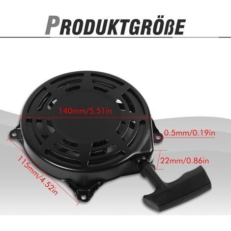 Seilzugstarter für Briggs & Stratton 497680 498144, Handstarter für Rasenmäher (1/4)