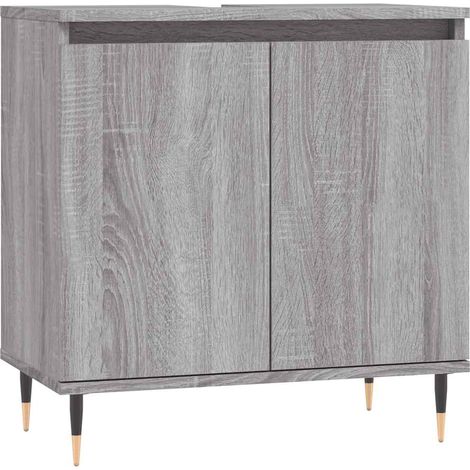 Maison Exclusive - Badschrank Grau Sonoma 58x33x60 cm Holzwerksto