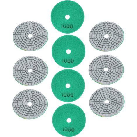 10 Disques Diamant 3" pour Polissage Marbre, Béton, Granit - Lot de 10 - Grain 1000 (1/5)