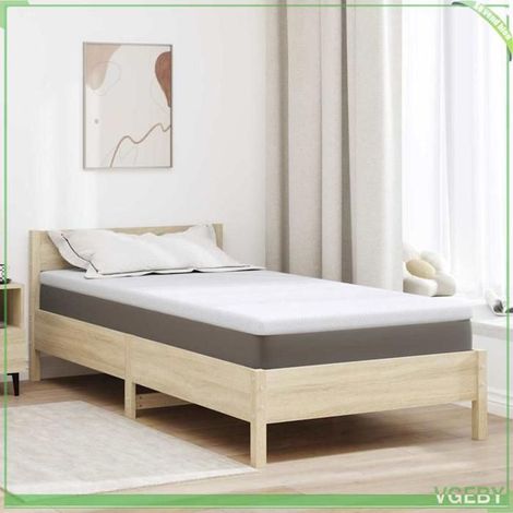 4106224 Surmatelas Blanc 100 x 200 cm Tissu Jacquard (1/5)