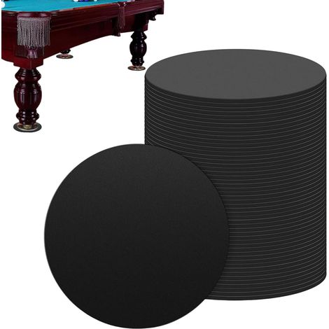 Lot de 50 pieds de table pour tables de billard - Pieds en caoutchouc pour tables de piscine - Accessoires anti-vacillement pour dortoir, salle de jeux, restauration - Noir (1/5)