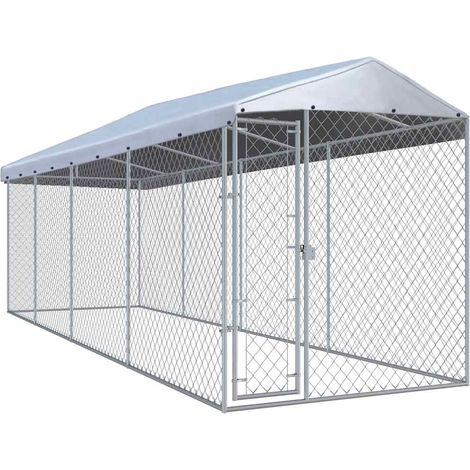 Perrera de exterior con tejado 760x190x225 cm vidaXL