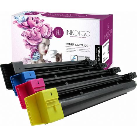 Toner Inkdigo TK895 compatible avec les imprimantes multifonctions Kyocera FS-C8020MFP et FS-C8520MFP, certifié TÜV. (1/5)