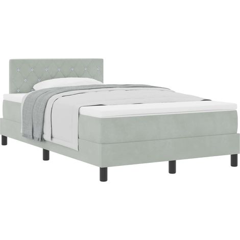 Maison Exclusive - Boxspringbett mit Matratze Hellgrau 120 x 200