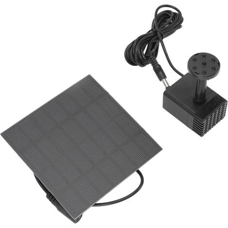 DIY-Solarwasserpumpen-Set, umweltfreundliche, solarbetriebene Wasserpumpe mit 6 Düsen für Vogeltränken, Gärten und Aquarien. (1/5)