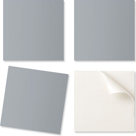 Juego de baldosas de vinilo autoadhesivas perfectas para interiores modernos, color gris, 20x20x20 cm
