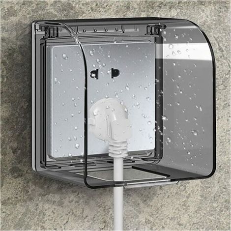 Childproof outlet cover, model 86, universal waterproof outlet box, 12.2 × 10.8 × 7.3 cm, waterproof outdoor sockets for switches YMYNY (1/4)