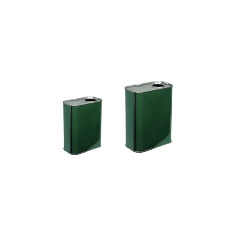 LATTINA PER OLIO RETTANGOLARE VERDE- - lt.0,5 - cm.5,4x8,1x13,8h. (bancale pz.1764) - 28 pezzi