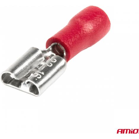 Connecteurs plats femelles isolés 7,4 mm 0,5-1,5 mm² 10 A 10 pièces AMIO-03062 (1/3)