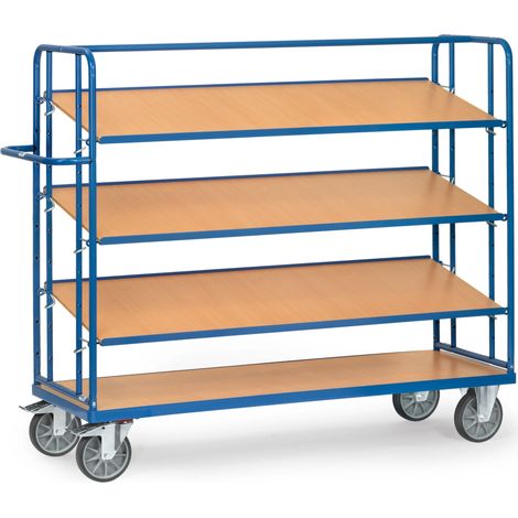Fetra Etagenwagen mit 3 losen Böden aus Holz, Höhe 1560 mm 1650x610