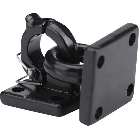 Remorque de Voiture Rc 1/14, Accessoires de Tracteur en Métal Noir, Ensemble de Supports de Manille de Verrouillage de Remorquage de Remorque pour Scx10 Cc01 D90 D110 Tf2 (1/5)