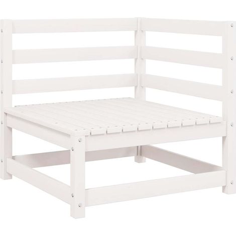Maison Exclusive - Garten-Ecksofa Weiß Massivholz Kiefer