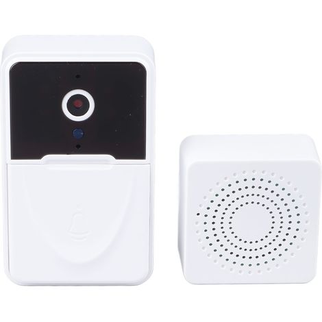 Sonnette vidéo avec enregistrement vidéo HD, interphone vocal, détection intelligente et alarme. Installation sans perçage pour la maison.