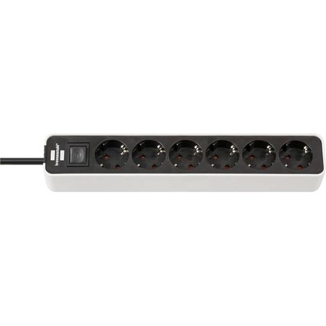 Brennenstuhl 1153260020 Multipresa con interruttore 6 scomparti Bianco, Nero Schuko 1 pz. (1/5)