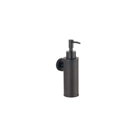 BGL 304 Edelstahl-Wandseifenspender zur Dekoration (Rund, Schwarz) - Crezuo