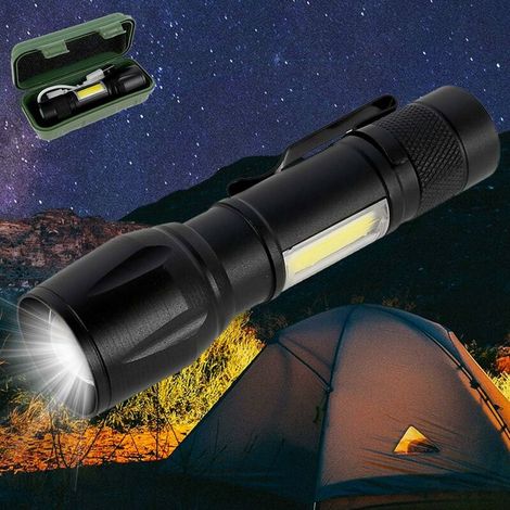 Lampe torche LED puissante, rechargeable par USB, avec 300 lumens ultra-lumineux - AquaForge (1/5)