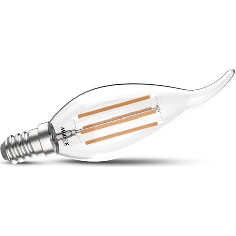 Ampoule LED E14 Filament Coup de vent 2W 2700K Miidex Lighting® (1/2)