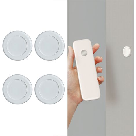 Crochet Magnétique à Suspension pour Organiser la Maison - 4 Pièces en PP (Gris, Blanc, Jaune) - 3cm avec Aimant Fort - Idéal pour Câbles Chargeurs et Commandes (1/5)