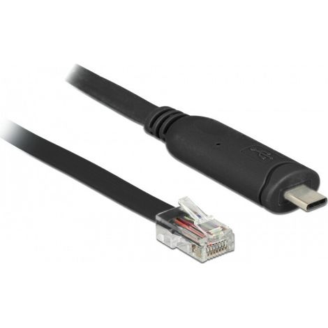 DELOCK Adapter USB2.0/C St Seriell RS232 RJ45 St 2.0m schw (63912)