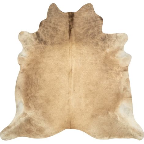Tapis en peau de vache véritable 150x170 Beige (1/5)