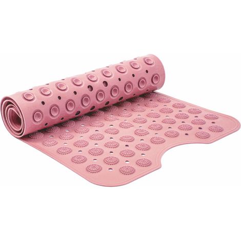 WITEN&NOCK Badewannenmatte 100 x 40 cm Duschmatte Badematte Rutschfest Wanneneinlage Rosa (1/5)