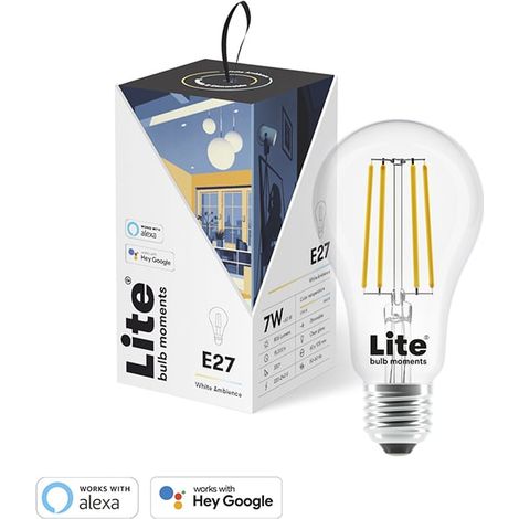 Lite Bulb Moments Smarte Edison E27 Glühbirne Transparent