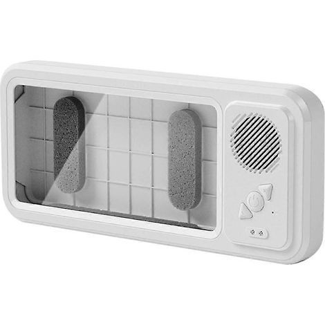 Support mural étanche et antibuée pour téléphone portable avec écran tactile, haut-parleur Bluetooth et haut-parleur intégré, idéal pour la douche et la salle de bain.