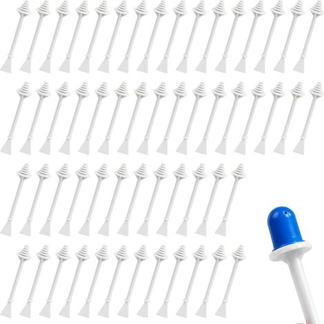 Lot de 100 bâtonnets de cire nasale double face - Applicateurs de cire de nez en polypropylène - Pour l'épilation des poils du nez, pour soins du visage et nettoyage (1/5)