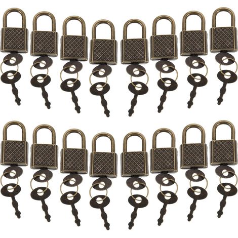 Lot de 20 mini, cadenas antivol vintage avec clé, petites boîtes (1/5)