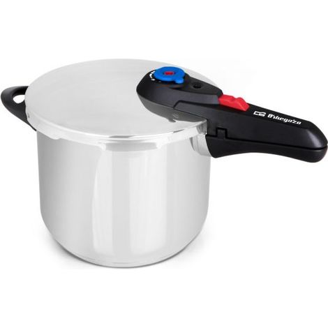 Olla super rapida Orbegozo HP 10006, 10 L, 24 cm, acero inoxidable