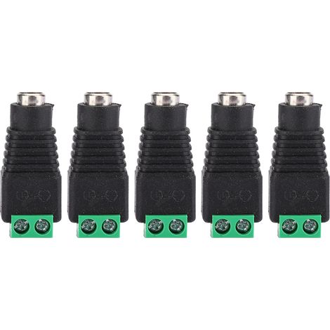 5 Pièces Connecteur DC Femelle Noir Vert, Alimentation 12V pour Imprimante 3D, Accessoires Électroniques (1/5)