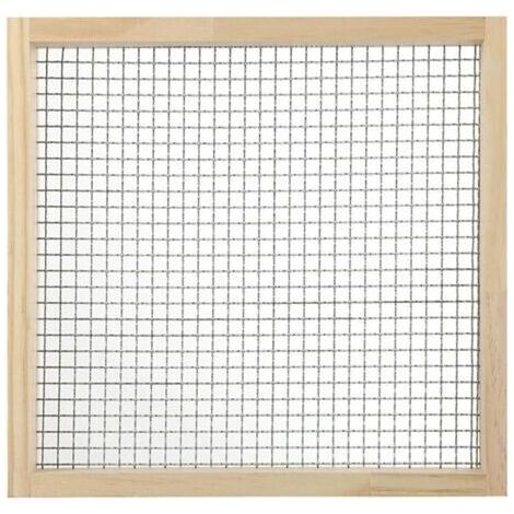 BUNTHAUS Tamis à terre pour jardinage, Tamis léger en bois pour pierres et compost, Tamis de criblage pour terre, cailloux et compost Ouverture : 5 mm × 5 mm (1/5)