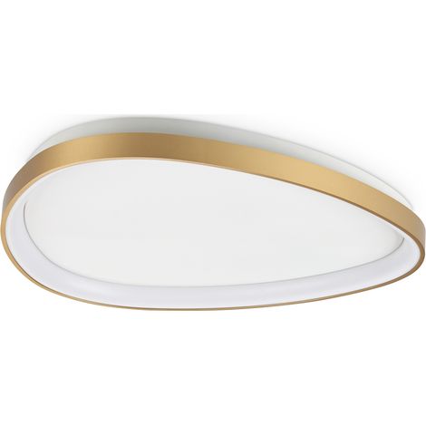 Plafoniera Contemporanea Gemini Metallo Ottone Led Integrato 29W 3000K Ip20