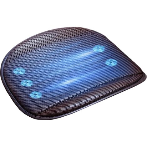 Coussin de voiture, coussin ventilé avec interface USB - Coussin de voiture rafraîchissant - Rapide enroulable, réglable en 3 positions, rembourrage respirant et ventilé pour véhicules, maison, studio (1/5)