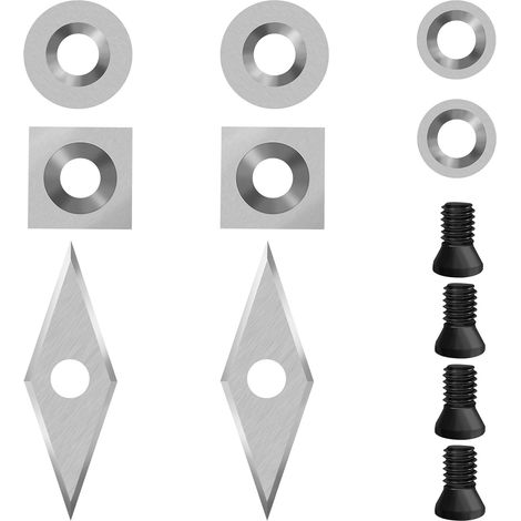 8pcs Carbide Lathe Tool Inserts for Wood Lathe Turning Tool, Tungsten Carbide Cutting Insert Set (1/5)